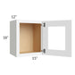 RTA Brilliant White Shaker 15" x 18" Decorative Wall Cabinet with 2 Decorative END Panels