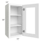 RTA Brilliant White Shaker 15" x 30" Wall Glass Door Cabinet with 1 Decorative END Panel (Prepped for Glass Doors)