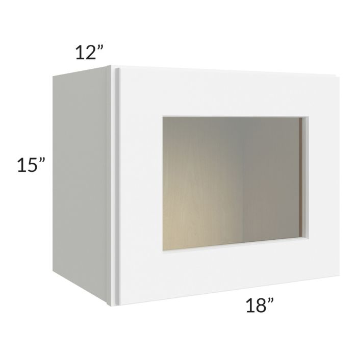 RTA Brilliant White Shaker 18" x 15" Decorative Wall Cabinet with 2 Decorative END Panels