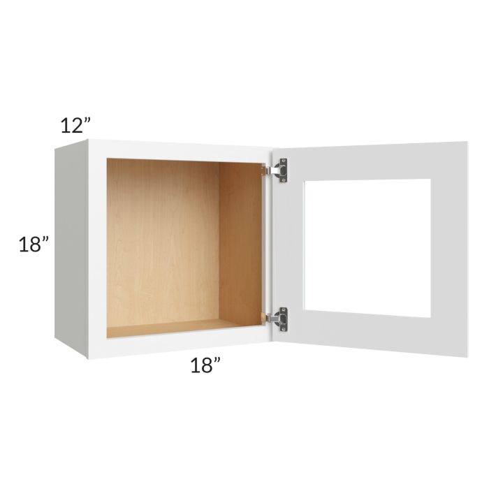 RTA Brilliant White Shaker 18" x 18" Decorative Wall Cabinet