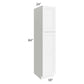RTA Brilliant White Shaker 18" x 84" x 24" Wall Pantry Cabinet with 2 Decorative End Panel and 2 Rollout Trays