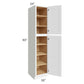 RTA Brilliant White Shaker 18" x 90" x 24" Wall Pantry Cabinet