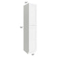 RTA Brilliant White Shaker 18" x 96" x 24" Wall Pantry Cabinet with 3 Rollout Trays
