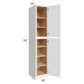 RTA Brilliant White Shaker 18" x 96" x 24" Wall Pantry Cabinet with 3 Rollout Trays