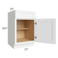 RTA Brilliant White Shaker 21" Base Cabinet with 1 Roll Out Tray