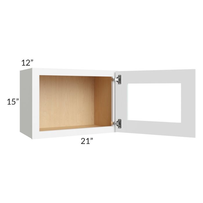 RTA Brilliant White Shaker 21" x 15" Decorative Wall Cabinet