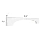 RTA Brilliant White Shaker 24" Arched Apron Toe Kick
