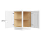 RTA Brilliant White Shaker 24" Base End Angle Cabinet with 1 Decorative END Panel