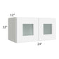 RTA Brilliant White Shaker 24" x 12" Decorative Wall Cabinet