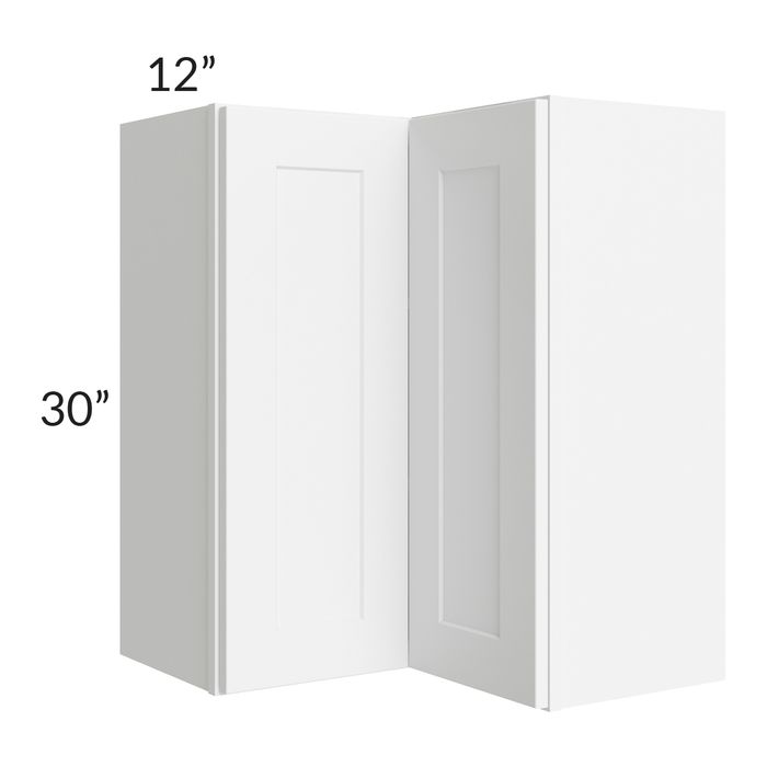 RTA Brilliant White Shaker 24" x 30" Wall Easy Reach Cabinet with 2 Decorative END Panels