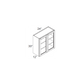 RTA Brilliant White Shaker 24" x 30" Wall Glass Door Cabinet with 2 Decorative END Panels (Prepped for Glass Doors)
