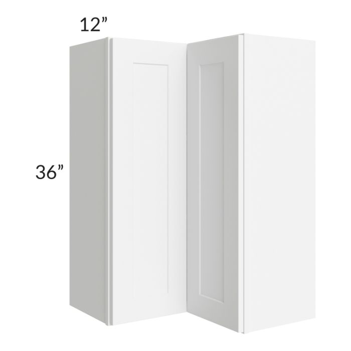 RTA Brilliant White Shaker 24" x 36" Wall Easy Reach Cabinet with 1 Decorative END Panel