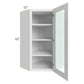 RTA Brilliant White Shaker 24" x 42" Wall Diagonal Corner Cabinet with 2 Decorative END Panels (Prepped for Glass Doors)