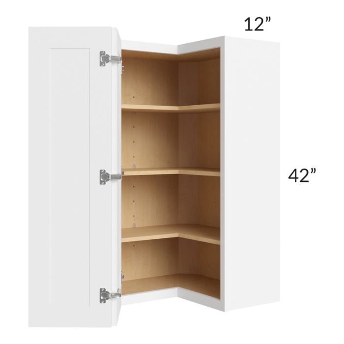 RTA Brilliant White Shaker 24" x 42" Wall Easy Reach Cabinet