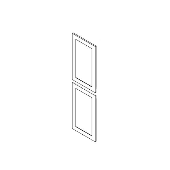RTA Brilliant White Shaker 24" x 84" Tall Decorative Door Set