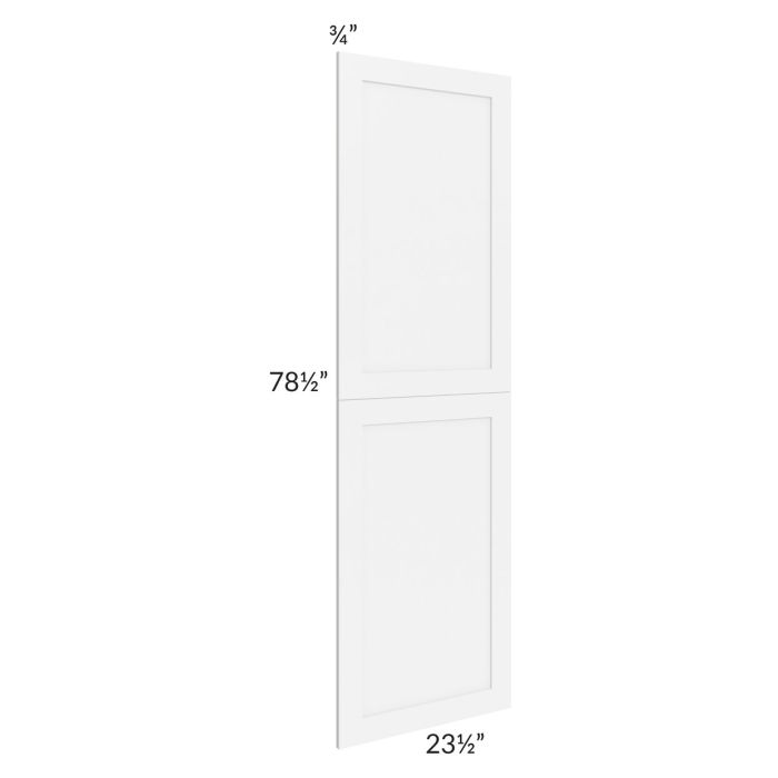 RTA Brilliant White Shaker 24" x 84" Tall Decorative Door Set