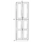RTA Brilliant White Shaker 24" x 84" x 24" Wall Pantry Cabinet with 3 Rollout Trays