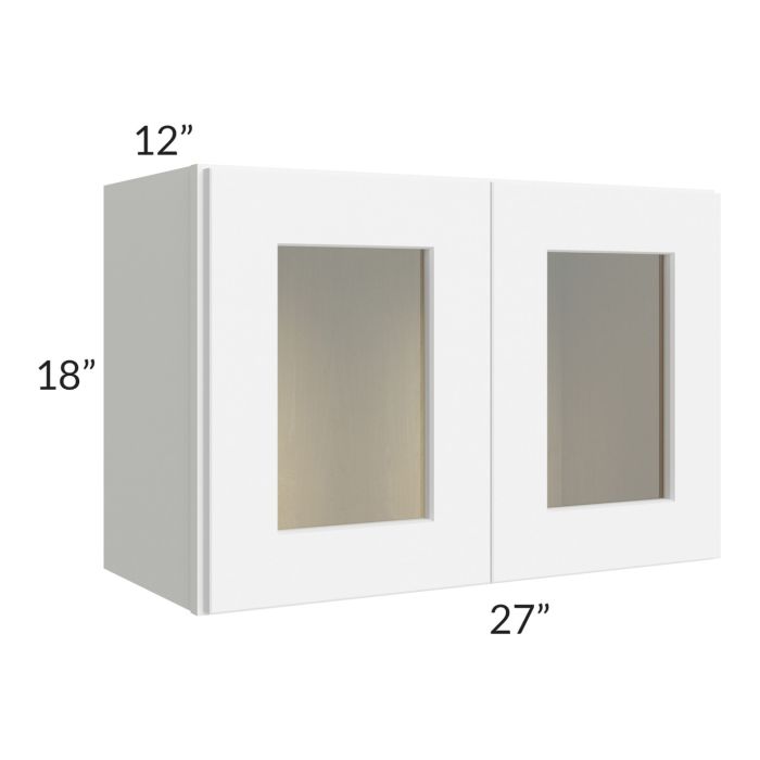 Decorative Wall Cabinets For Kitchen Reference: Rta Brilliant White Shaker 27 X 18 Decorative Wall Cabinet