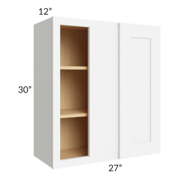 RTA Brilliant White Shaker 27" x 30" Wall Blind Corner Cabinet