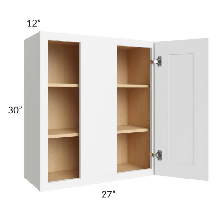 RTA Brilliant White Shaker 27" x 30" Wall Blind Corner Cabinet