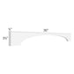 RTA Brilliant White Shaker 30" Arched Apron Toe Kick