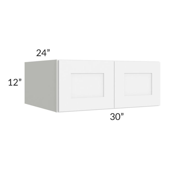 RTA Brilliant White Shaker 30" x 12" x 24" Wall Cabinet