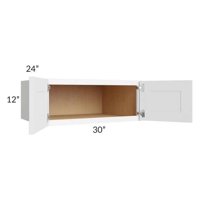 RTA Brilliant White Shaker 30" x 12" x 24" Wall Cabinet