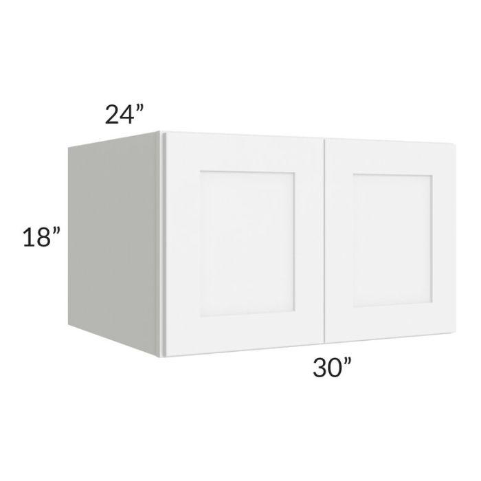 RTA Brilliant White Shaker 30" x 18" x 24" Wall Cabinet