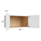 RTA Brilliant White Shaker 30" x 18" x 24" Wall Cabinet