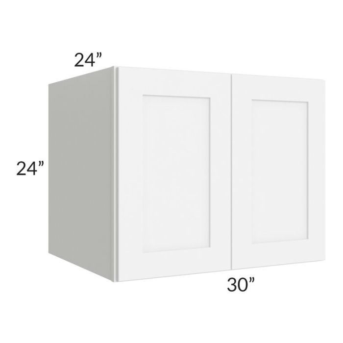 RTA Brilliant White Shaker 30" x 24" x 24" Wall Cabinet