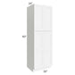 RTA Brilliant White Shaker 30" x 90" x 24" Wall Pantry Cabinet with 2 Rollout Trays