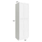 RTA Brilliant White Shaker 30" x 96" x 24" Wall Pantry Cabinet with 1 Decorative End Panel and 2 Rollout Trays