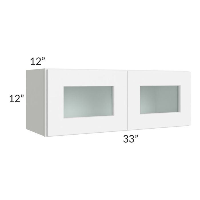 RTA Brilliant White Shaker 33" x 12" Decorative Wall Cabinet