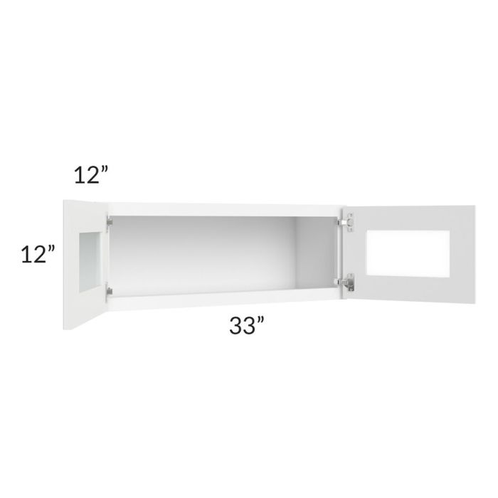 RTA Brilliant White Shaker 33" x 12" Decorative Wall Cabinet