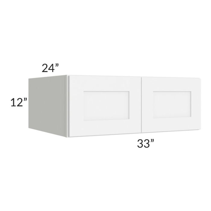RTA Brilliant White Shaker 33" x 12" x 24" Wall Cabinet