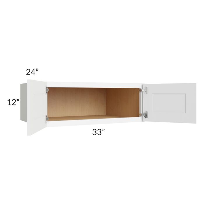 RTA Brilliant White Shaker 33" x 12" x 24" Wall Cabinet
