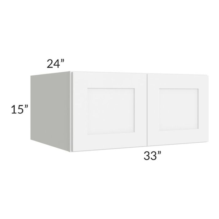 RTA Brilliant White Shaker 33" x 15" x 24" Wall Cabinet