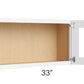 RTA Brilliant White Shaker 33" x 18" Decorative Wall Cabinet with 2 Decorative END Panels