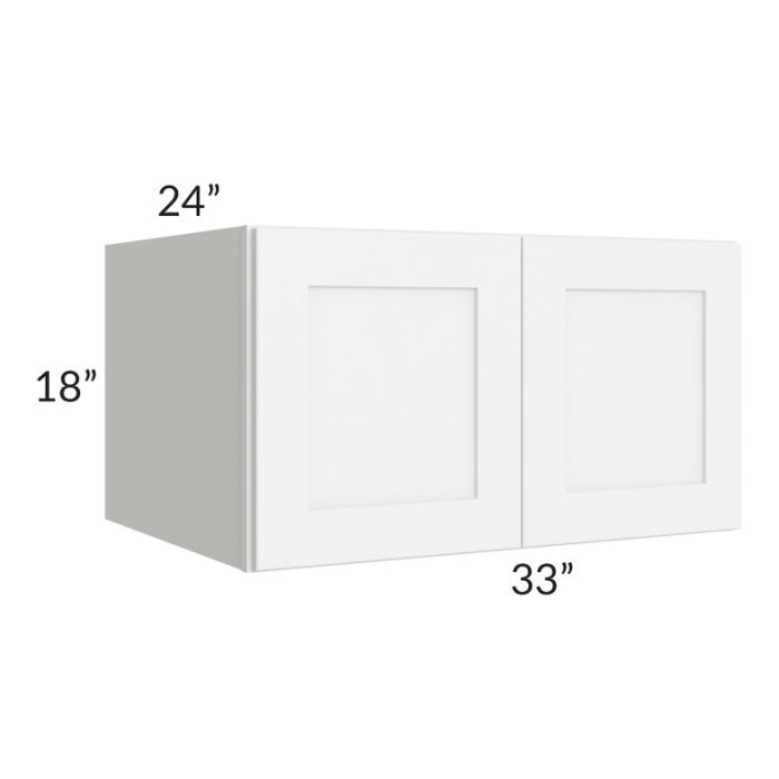 RTA Brilliant White Shaker 33" x 18" x 24" Wall Cabinet