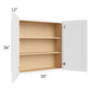 RTA Brilliant White Shaker 36" x 36" High Double Door Wall Cabinet