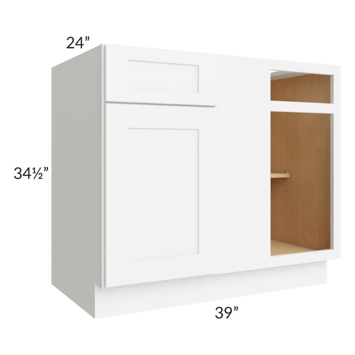 RTA Brilliant White Shaker 42" Blind Base Cabinet