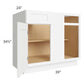 RTA Brilliant White Shaker 42" Blind Base Cabinet