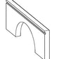 RTA Brilliant White Shaker 60" Arched Apron Toe Kick