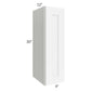 RTA Brilliant White Shaker 9" x 30" High Single Door Wall Cabinet