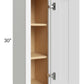 RTA Brilliant White Shaker 9" x 30" High Single Door Wall Cabinet