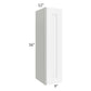 RTA Brilliant White Shaker 9" x 36" High Single Door Wall Cabinet