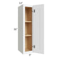RTA Brilliant White Shaker 9" x 36" High Single Door Wall Cabinet
