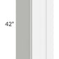 RTA Brilliant White Shaker 9" x 42" High Single Door Wall Cabinet with 2 Decorative END Panels