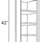 RTA Brilliant White Shaker 9" x 42" High Single Door Wall Cabinet with 2 Decorative END Panels