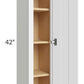RTA Brilliant White Shaker 9" x 42" High Single Door Wall Cabinet with 2 Decorative END Panels